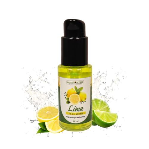 Image of MaheOrthe Lime & Glycerine Gel Face Wash for Oily Skin | Oil Control & Deep Cleansing | Removes Dirt & Excess Oil | Soap Free, Paraben Free Refreshing Cleanser - 65ml. Unisex