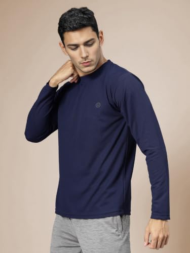 Image of CHKOKKO Gym T Shirts for Men Workout Solid Quick Dry Sports Men T-Shirts Breathable Lightweight Full Sleeve Regular Fit Round Neck Running Stylish Tshirt for man
