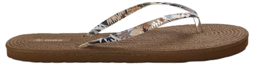 Max Women Blue Slippers,BROWN,36