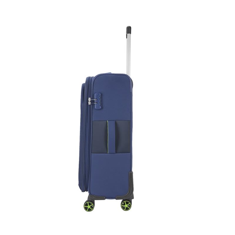 Image of Safari Flexa 59 Navy Trolley Bag with Dual Wheels
