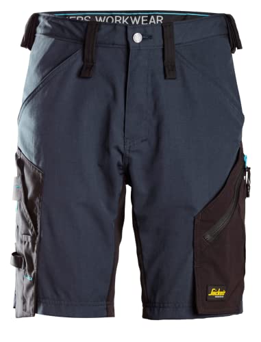 Snickers Workwear LiteWork Leichte Arbeitsshorts 6112, Marineblau/Schwarz, 48 Regular