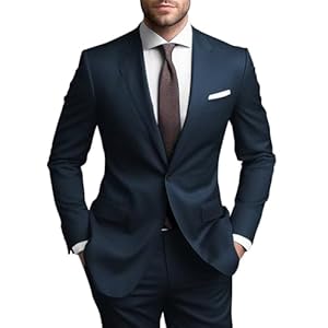 SHUZHXLZANGY Mens Suits Regular Fit 2 Piece Suit for Men Wedding Prom Business Formal Suit