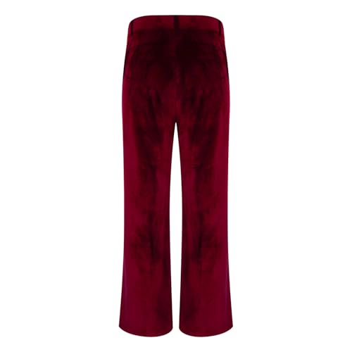 Mens Bell Bottom Velvet Pants 60s 70s Disco Outfit Vintage Casual Loose Fit Comfy Work Dress Flared Pants with Pocket4