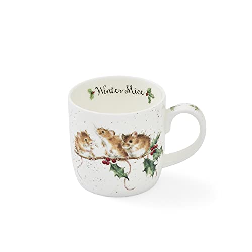 Portmeirion Home & Gifts Mmmz5629-Xs Wrendale Winter (Mice) Single Mug, Bone China, Multi Coloured, 12 X 8.4 X 8 Cm, 0.26 Liters #TOP3