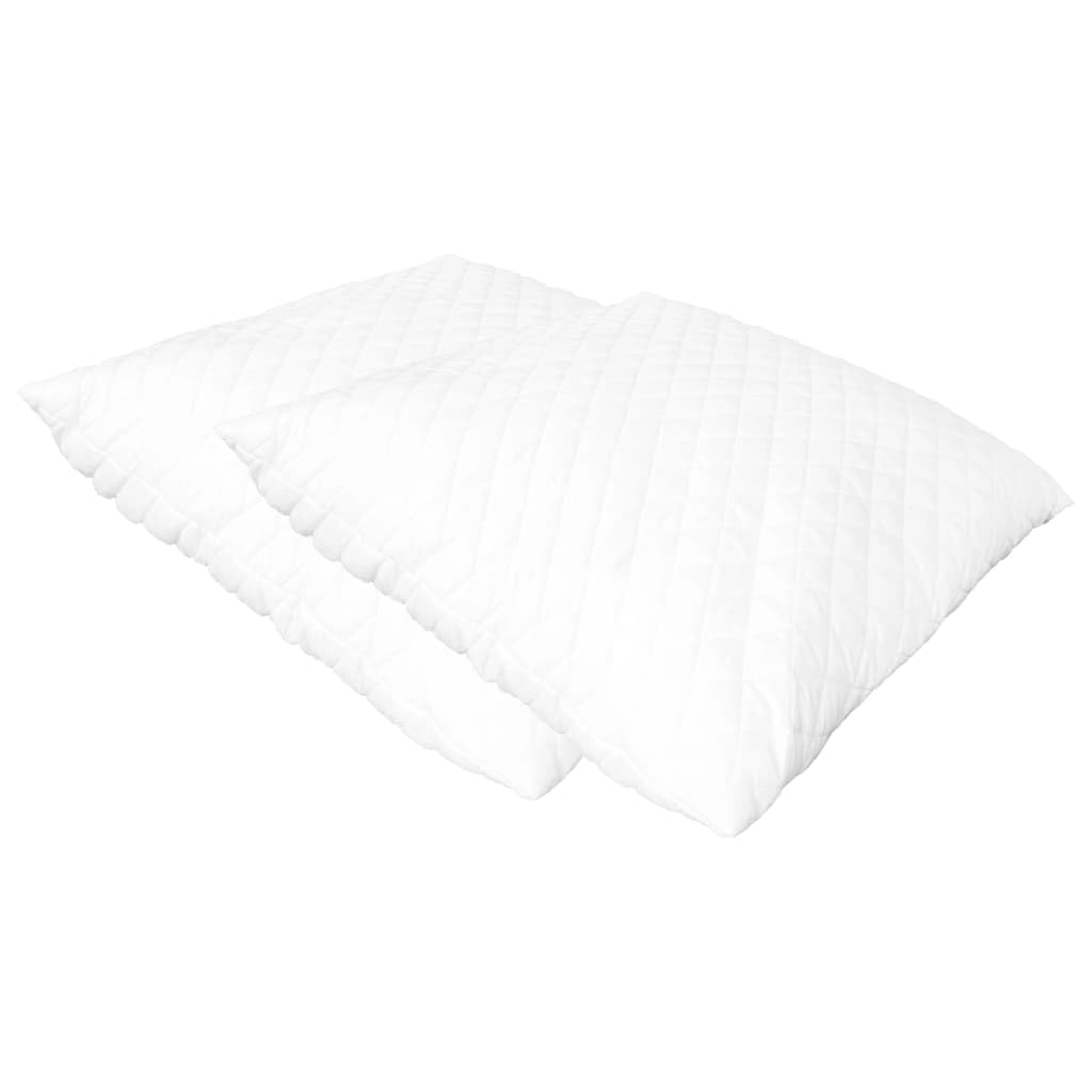 2 cuscini in memory foam, 80 x 80 cm, cuscino cervicale per posizione ortopedica, traspirante, bianco