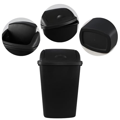 Caneca de basura negra rectangular 13 galones 4 unidades miniatura 3