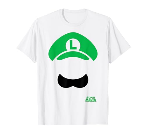 Super Mario Luigi Hat and Mustache T-Shirt