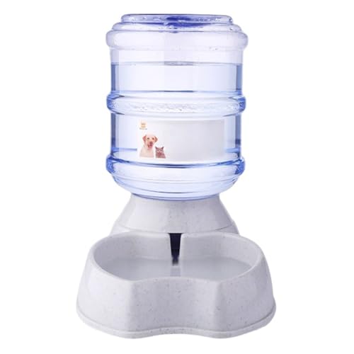 Brfveobペット給水器 自動給水器 ウォーターディスペンサー ペット用品 自動給水機 ファッション お留守番 ウォーターボトル 犬 猫用 3.8L 大容量 (グレー)
