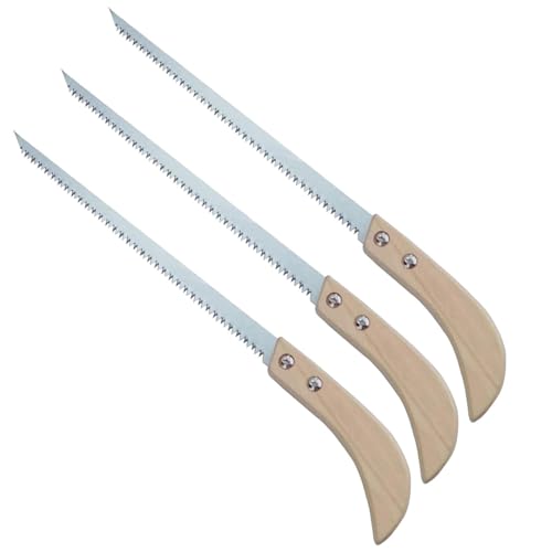 Sierras de podar manuales | Sierra de jardín de 3 piezas con mango ergonómico antideslizante | Suministros de jardinería portátiles para camping, senderismo, poda, mochilero, supervivencia y jardinerí