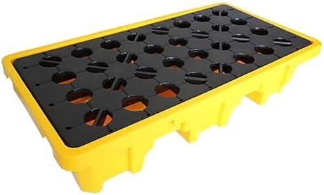 Stackable Modular Spill Containment Platform with Grating - Industrial Safety, Leak Prevention, Heavy-Duty Design, Eco-Friendly, Easy Assembly for Hazardous Materials