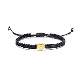 Gold Heart Initial Letters Bracelets for Women Handmade Charms Rope Initial Bracelets for Teen Girls