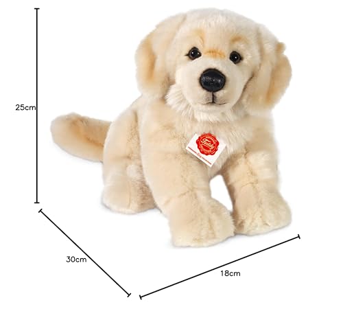 Teddy Hermann 92746 Hund Golden Retriever 30cm sitzend, Kuscheltier mit idealem Recyclinganteil (Füllmaterial)