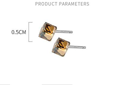 Bijoux d'oreilles argent S925 cube facetté géométrique de haute précision
