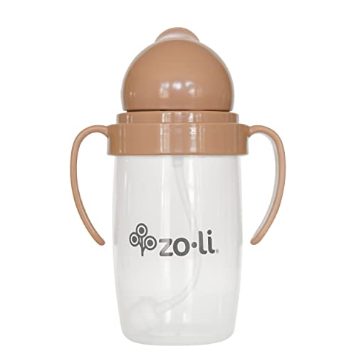 ZoLi BOT 2.0 Weighted Straw Sippy Cup | ZoLi Siliflex Weighted Straw Sippy Cup, BPA free, Baby's First Straw Sippy, 10 oz, Toddler Straw Cup