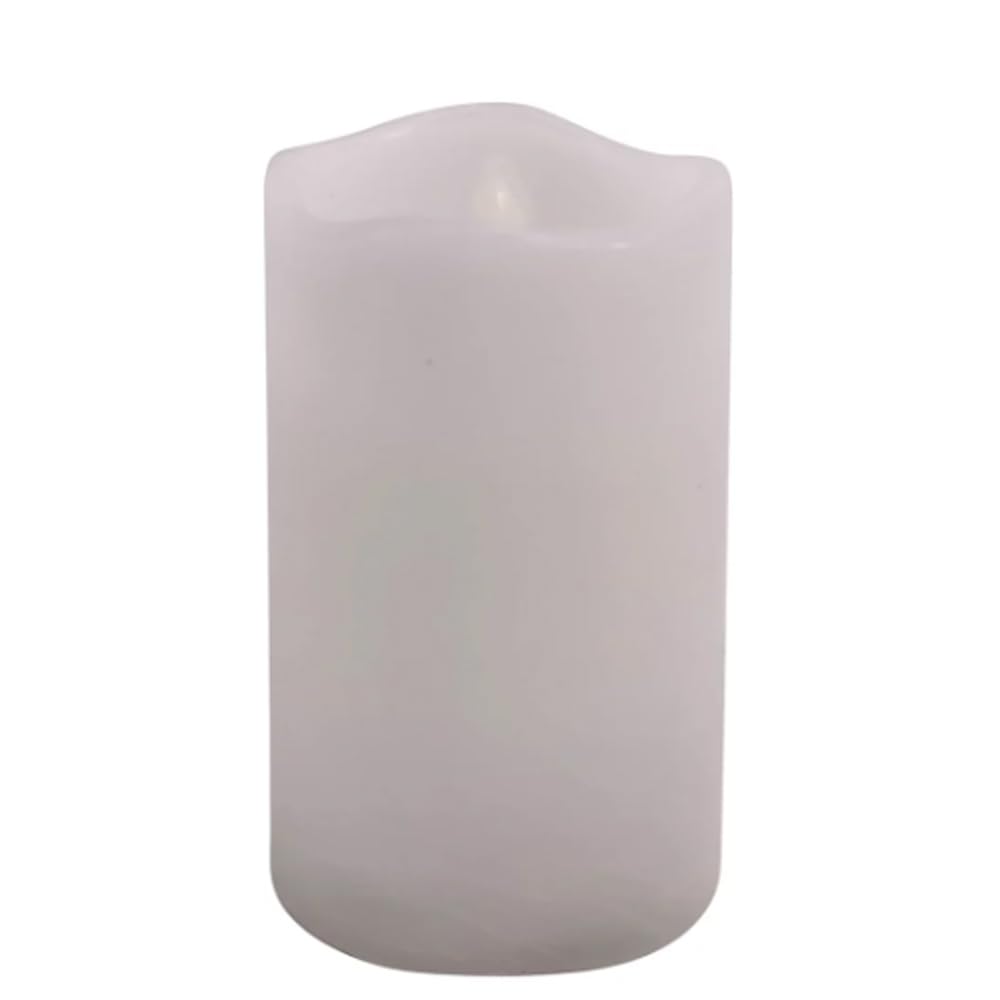 B4SQ - Juego de 6 velas cilíndricas blancas