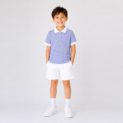 Image of Mud Kingdom Boys Polo Shirt Short Sleeve School Uniform Pique Polo Summer