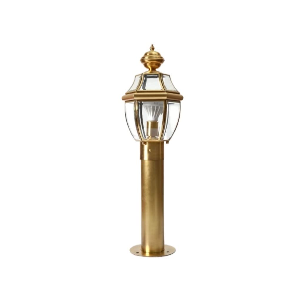 QUSYZD Lamp Post Lights Outdoor, Vintage European Outdoor Glass Lamp Post Lamp Vintage Copper Ip55 Waterproof Rust Proof Street Light External Villa Courtyard Garden Lighting,