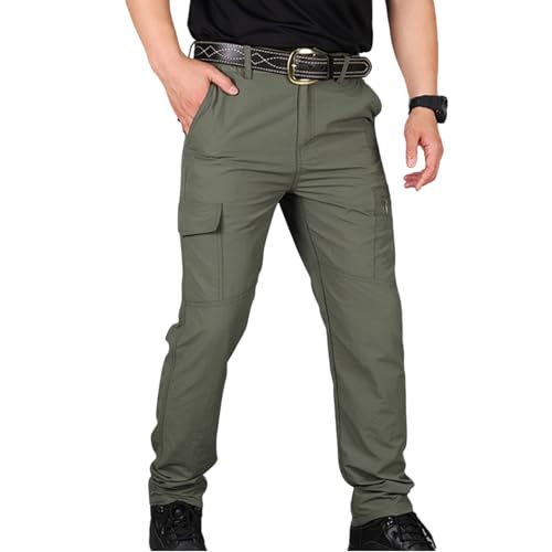 Tactical Pants for Men Cargo Hiking Outdoor Stretch Pants Waterproof Quick Dry Work Trousers with Multi Pockets