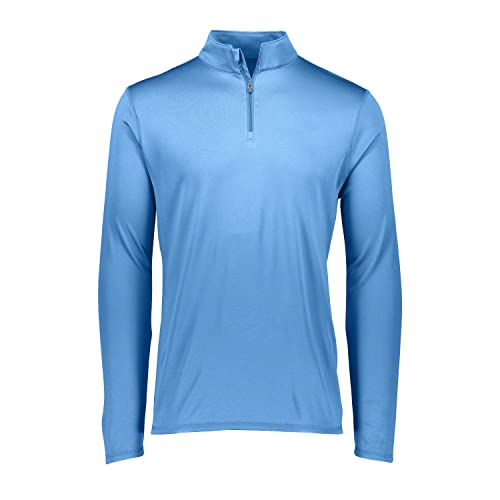 Augusta Sportswear mens Attain Wicking 1/4 Zip Pullover Sweatshirt, Columbia Blue, Large US