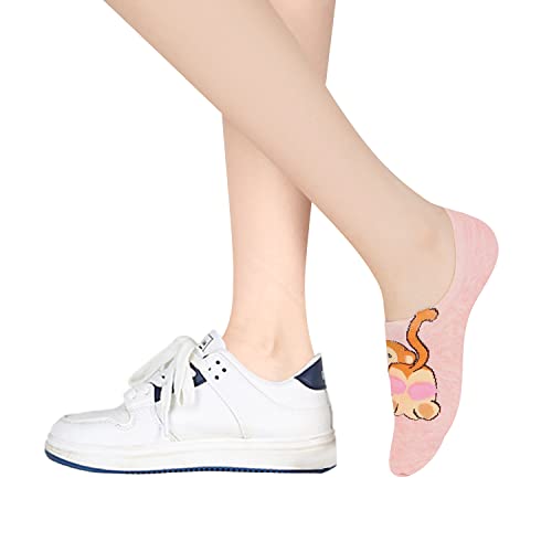 Image of Benefeet Sox Funny No Show Socks Womens Girls Fun Animals Novelty Low Cut Socks Cute Crazy Sock Non Slip Christmas Gifts