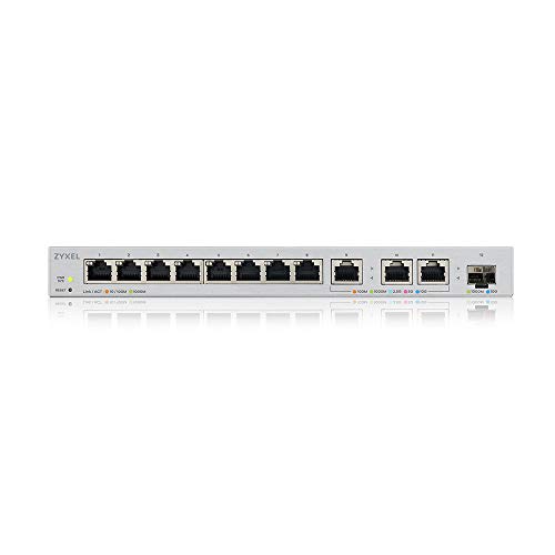 Image of Zyxel 12 Port Network Switch | 10Gb Multi Gigabit Switch | Web Managed | 8X 1G, 3X 10G, 1x 10G Fiber SFP+ Ports | Silent Smart Fan | QoS, VLAN | Ethernet Splitter | TAA Compliant | XGS1250-12