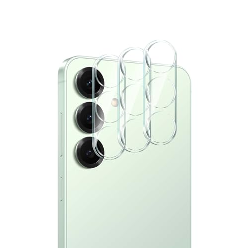 CYYAGE 3 Pack for Samsung Galaxy S25 Camera Lens Protector Tempered Glass Film 9H Hardness Scratch Resistant HD Clear Case Friendly