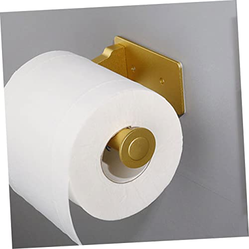 Golden Space - Soporte de papel higiénico de aluminio montado en la pared con dispensador de toallas de papel, juego de 5 piezas para toallas de mano y suministro de papel higiénico