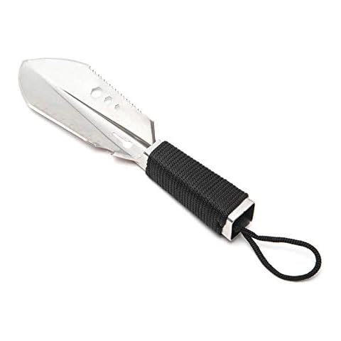 PracticalONE Bend-Proof Gardening Trowels, Heavy Duty Stainless Steel Hand Shovel for Roots and Planting, Composite Soil Scoop, Portable Digging Knife with Carrying Pouch Cover