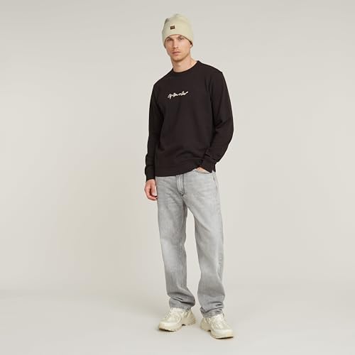 G-Star Herren G-Script Logo Sweatshirt, Schwarz (dk Black D26407-D257-6484), XS – Ansicht 3