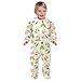 Emelivor Frog Flower Butterfly Baby Newborn One-Piece Pajamas Footie Long Sleeve Romper Pjs for Girls Boys