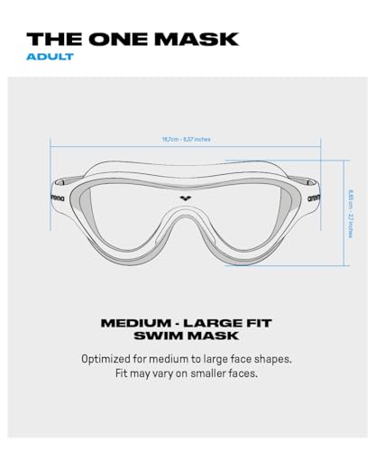 ARENA The One Verspiegelte Anti-Fog Unisex Schwimmbrille für Erwachsene, Taucherbrille mit Breiten Gläsern, UV-Schutz… – Ansicht 4
