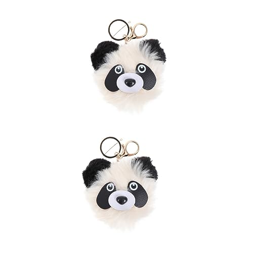 Holibanna 2 Piezas llavero panda de peluche llaveros originales llaveros graciosos llaveros para niños llavero de coche llaveros coche accesorios para bolsos de niños bolsas