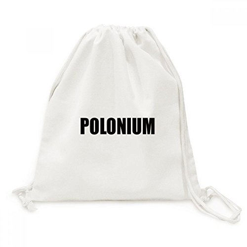 Sac Polonium element chemistry drawstring backpack en toile de coton léger
