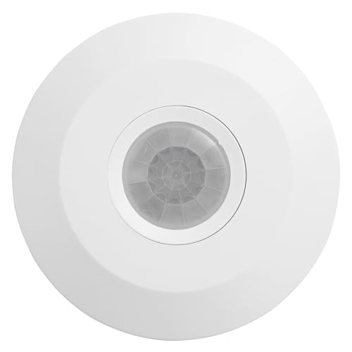 Greluma 1 pezzo interruttore della luce del sensore di movimento PIR,AC 220-240V 2000W,Interruttore del sensore montaggio a soffitto di movimento,sensore PIR,profilo sottile,bianco