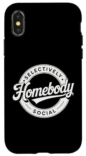 Homebody Selectively Social �r���e�[�W ���Љ�I �����I �X�}�z�P�[�X iPhone X/XS �p
