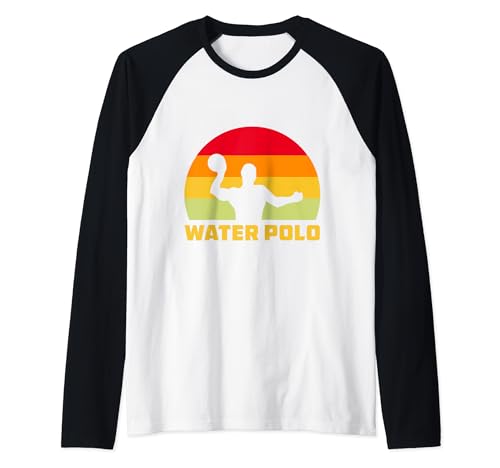 Diseño deportivo para jugador de waterpolo, nadador, atleta Camiseta Manga Raglan