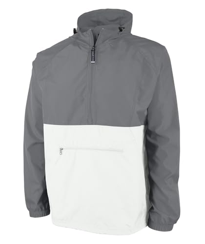 Image of Charles River Apparel Unisex Pack-N-Go Pullover Jacket | Lightweight packable Softex pullover with hood and pouch pocket; wind and water-resistant layer for travel and events.