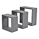 Modul’Home 6RAN789BC Ablage in Würfelform, Fach, MDF, 11,8 x 30 x 30 cm, Anthrazitgrau, 3 Tailles 23cm/26,5cm/30cm
