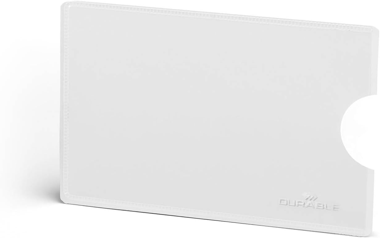 Durable 890319 Etui na kartę (z ochroną RFID), opak. 3 sztuki, przezroczyste.
