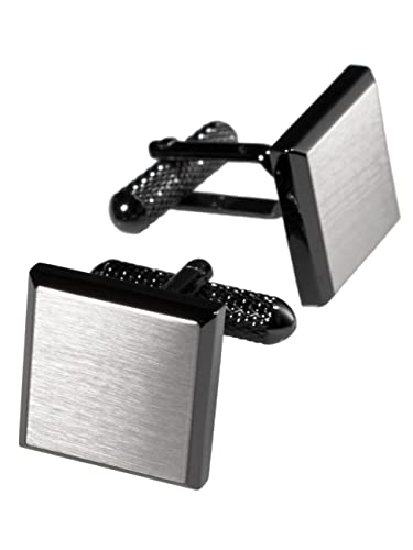 [TAVARAT] Cuff links mens Cufflinks for Men Black Silver Tps-166-bk?black silver?