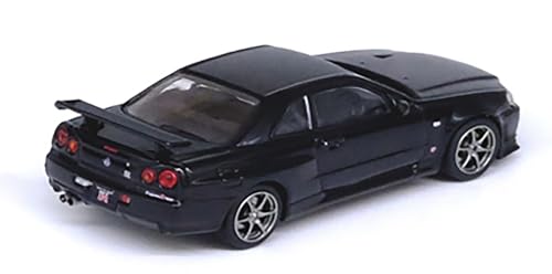 Skyline GT-R (R34) V-SPEC II RHD negro 1/64 en diecast miniatura 2