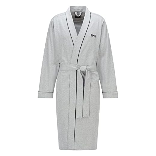 BOSS Hommes Kimono BM Peignoir Style Kimono en Coton brossé avec Logo