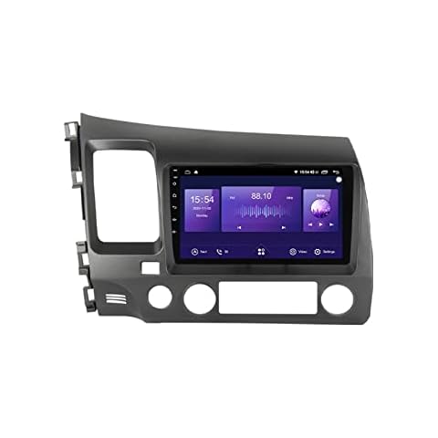 Android 10 Car Stereo Radio With Apple Carplay For Honda Civic 8 2005-2011, Plug And Play Backup Camera Automatic Bluetooth USB RVC SWC Mirror Link Steering Wheel Link (Color : M400S WIFI+4G 4G+64G) Cover