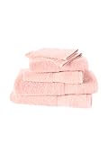 De Witte Lietaer 201390 Badezimmerset: 2 Waschlappen + 2 Handtücher 50 x 100 cm + 2 Duschtücher 70 x 140 cm, Baumwolle, Rosa