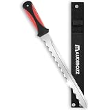Dämmstoffmesser - 28 cm Edelstahlklinge mit Nylontasche Zum Schneiden von Steinwolle und Dämmstoffen, Dämmstoffschneider und Styropor