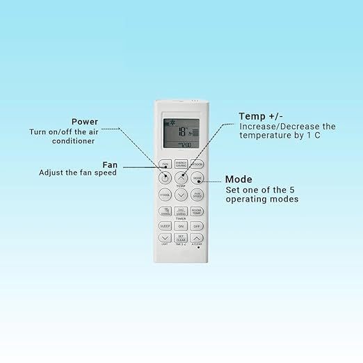 Image of Sanavya AC Remote Control - Compatible Replacement for Split & Window Air Conditioners - Replicates Genuine Remote Functions (Lg Ac Remote Control AKB73975615 36I)