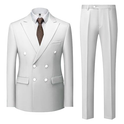 Costume pour homme respirant et léger double boutonnage