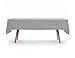 5 PACK, 54" x 108" Silver Rectangular Plastic Table Cover, Plastic Table Cloth Reusable (PEVA) (Silver)
