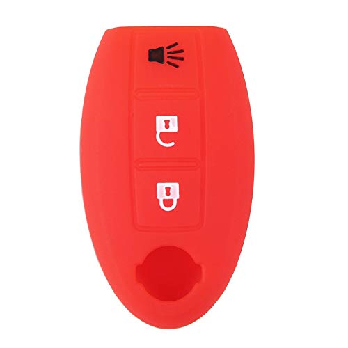 Emily New Soft Silicone Cover Smart Remote Key 3 Buttons Fit for Nissan Quality blue