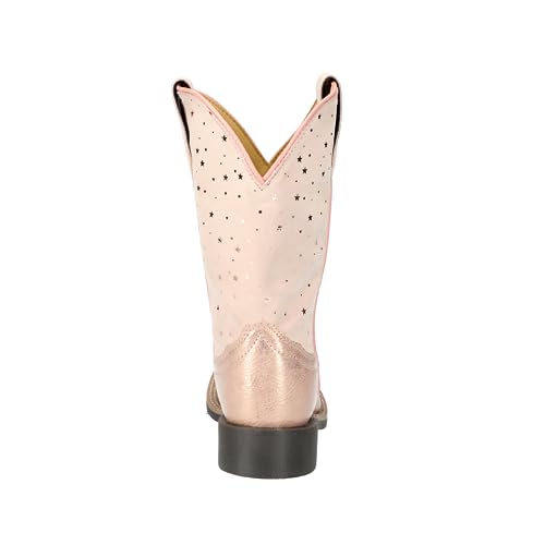 Smoky Mountain Western Boots Girls Starlight Square Toe Pink
